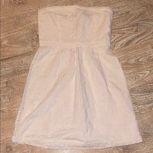 Gap dress white eyelet strapless dress size 6